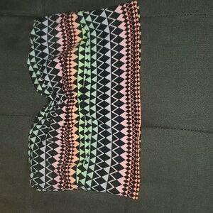 Womans multi colored tube crop top